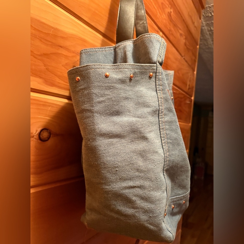 Denim Victoria Secret Tote Bag - Picture 4 of 9
